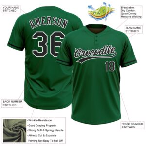 Kelly Green Black White Two Button Unisex Softball Jersey Custom Team Softball Jersey 3 qqkirs.jpg