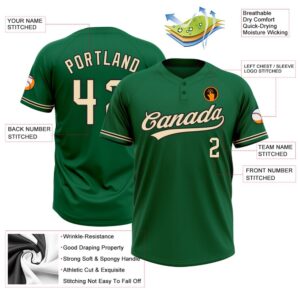 Kelly Green City Cream Black Two Button Unisex Softball Jersey Custom Team Softball Jersey 3 ma89xg.jpg