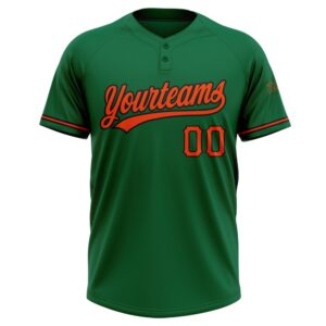 Kelly Green Orange Black Two Button Unisex Softball Jersey Custom Team Softball Jersey 2 mhoxy7.jpg