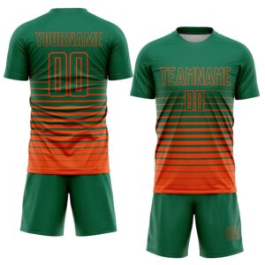 Kelly Green Orange Pinstripe Fade Fashion Sublimation Soccer Uniform Jersey Custom Team Soccer Jersey Shirt 2 d6crpj.jpg