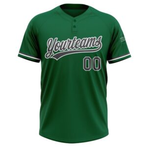 Kelly Green Steel Gray White Two Button Unisex Softball Jersey Custom Team Softball Jersey 2 zx4xbs.jpg
