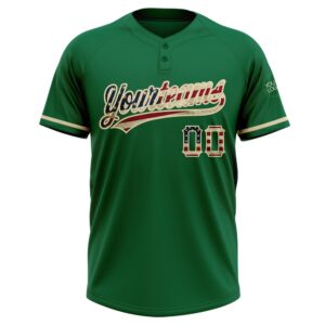 Kelly Green Vintage USA Flag City Cream Two Button Unisex Softball Jersey Custom Team Softball Jersey 2 vycu8a.jpg