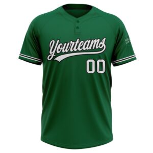 Kelly Green White Black Two Button Unisex Softball Jersey Custom Team Softball Jersey 2 vs0y1h.jpg
