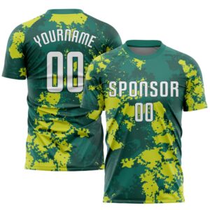 Kelly Green White Neon Green Sublimation Soccer…
