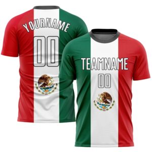 Kelly Green White Red Black Sublimation Mexican…