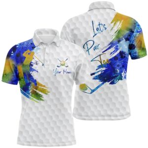 Lets Par Tee Colorful Water Color Men’s…