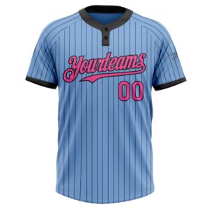 Light Blue Black Pinstripe Pink Two Button Unisex Softball Jersey Custom Team Softball Jersey 2 yukqyx.jpg