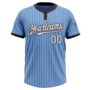 Light Blue Black Pinstripe White Two Button Unisex Softball Jersey Custom Team Softball Jersey 2 xo6e5a.jpg
