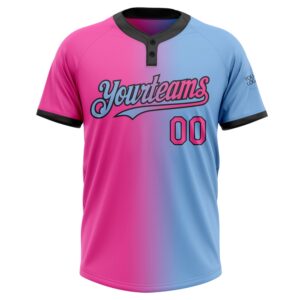 Light Blue Pink Black Gradient Fashion Two Button Unisex Softball Jersey Custom Team Softball Jersey 2 gnsmiq.jpg