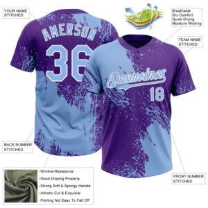Light Blue Purple White 3D Pattern Abstract Brush Stroke Two Button Unisex Softball Jersey Custom Team Softball Jersey 3 ziayal.jpg