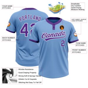 Light Blue Purple White Two Button Unisex Softball Jersey Custom Team Softball Jersey 3 mzyufh.jpg