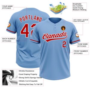 Light Blue Red White Two Button Unisex Softball Jersey Custom Team Softball Jersey 3 xgqzw3.jpg