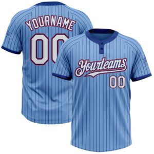Light Blue Royal Pinstripe White Red Two…