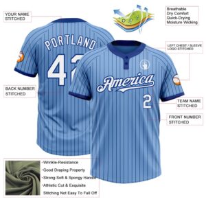 Light Blue Royal Pinstripe White Two Button Unisex Softball Jersey Custom Team Softball Jersey 3 r90id5.jpg