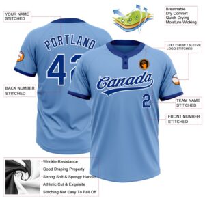 Light Blue Royal White Two Button Unisex Softball Jersey Custom Team Softball Jersey 3 doviaa.jpg