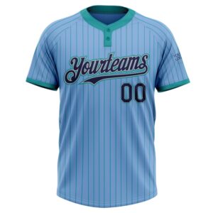 Light Blue Teal Pinstripe Navy Gray Two Button Unisex Softball Jersey Custom Team Softball Jersey 2 zffwpr.jpg