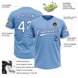 Light Blue White Royal Two Button Unisex Softball Jersey Custom Team Softball Jersey 3 evxrft.jpg