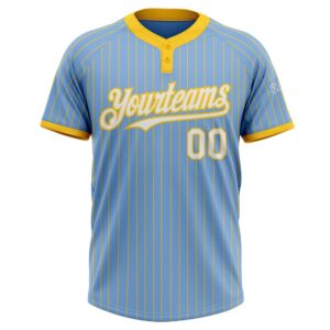 Light Blue Yellow Pinstripe White Two Button Unisex Softball Jersey Custom Team Softball Jersey 2 jwxhkl.jpg