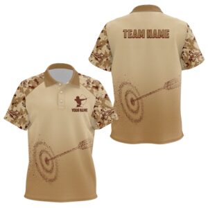 Light Brown Camo Target Archery Polo Shirts,…