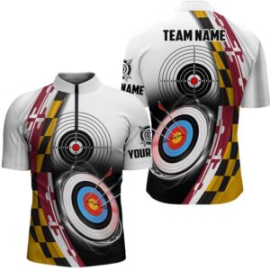 Maryland Flag Target Archery Shirts For Men…