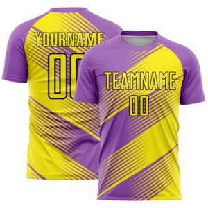 Medium Purple Light Yellow Black Line Sublimation…