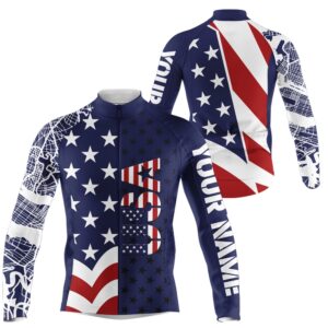 Men And Women American Cycling Jersey With…