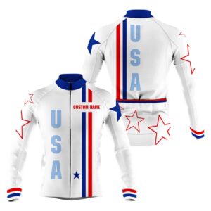 Men And Women American Cycling Jersey With…