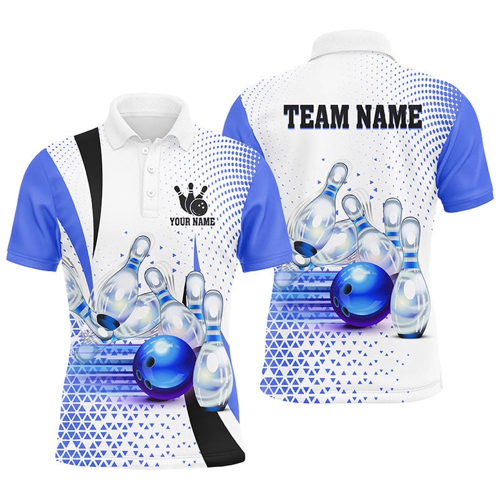 Men Bowling Polo Shirt Custom Bowling Ball Pins Bowling Team Shirts, Gifts For Bowlers Blue, Personalized Bowling Team Shirt Men Bowling Polo Shirt Custom Bowling Ball Pins Bowling Team Shirts, Gifts For Bowlers Blue, Personalized Bowling Team Shirt