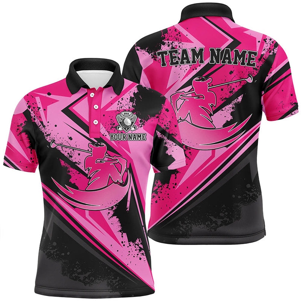 Men Golf Polo Shirt Custom Pink Camo Male Golf Attire For Men For Men, Golf Polo Shirt, Golf Shirts Men Golf Polo Shirt Custom Pink Camo Male Golf Attire For Men For Men, Golf Polo Shirt, Golf Shirts