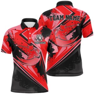 Men Golf Polo Shirt Custom Red Camo…