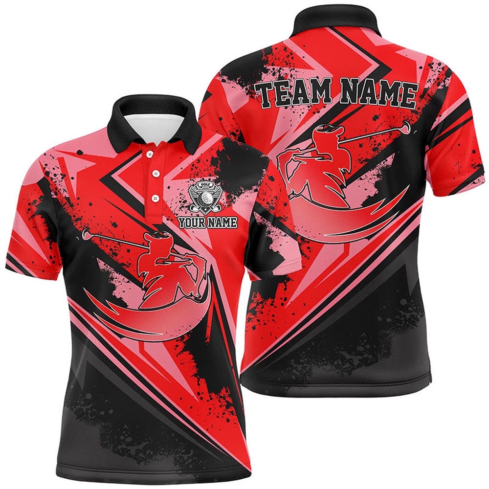 Men Golf Polo Shirt Custom Red Camo Green Male Golf Attire For Men For Men, Golf Polo Shirt, Golf Shirts Men Golf Polo Shirt Custom Red Camo Green Male Golf Attire For Men For Men, Golf Polo Shirt, Golf Shirts