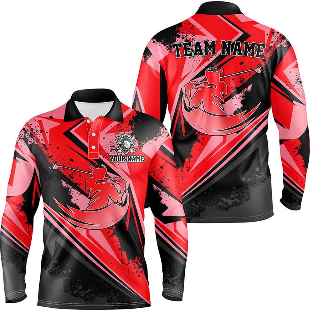 Men Golf Polo Shirt Custom Red Camo Green Male Golf Attire For Men For Men, Golf Polo Shirt, Golf Shirts Men Golf Polo Shirt Custom Red Camo Green Male Golf Attire For Men For Men, Golf Polo Shirt, Golf Shirts