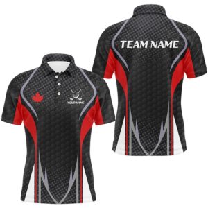Men Golf Polo Shirts Canada Flag Custom…