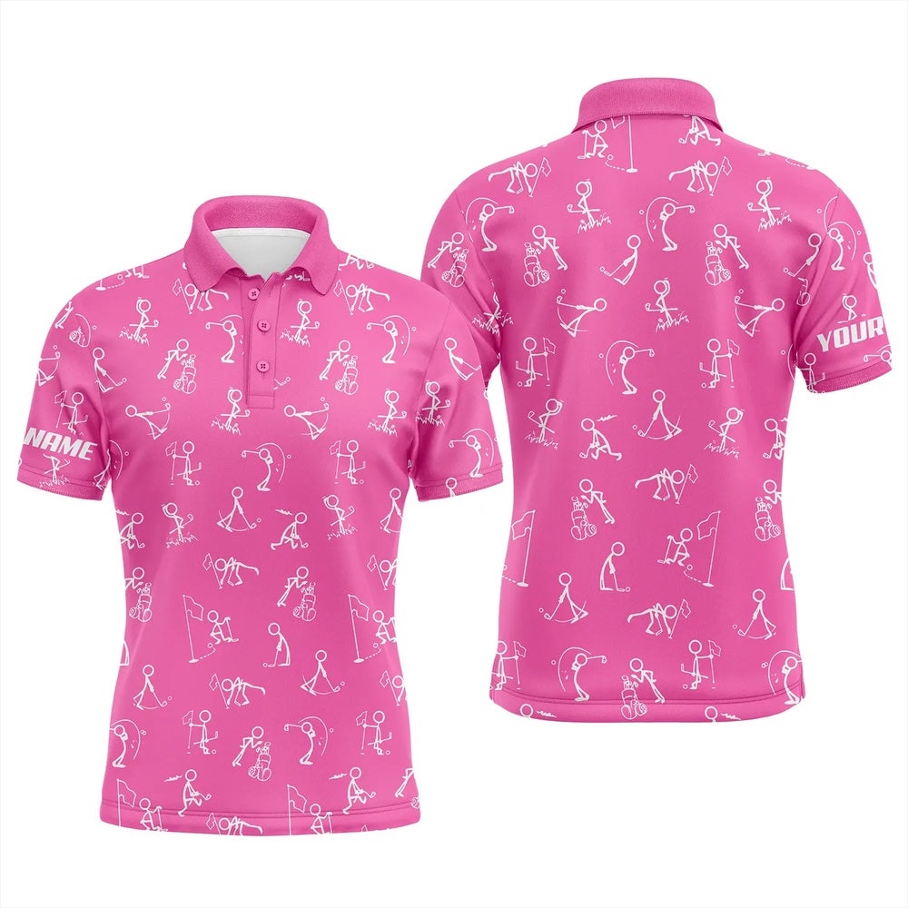 Men Golf Polo Upf Shirts Custom Name Funny Golf Pattern Pink Polo Shirt Best Men’s Golf Wear, Golf Polo Shirt, Golf Shirts Men Golf Polo Upf Shirts Custom Name Funny Golf Pattern Pink Polo Shirt Best Men’s Golf Wear, Golf Polo Shirt, Golf Shirts