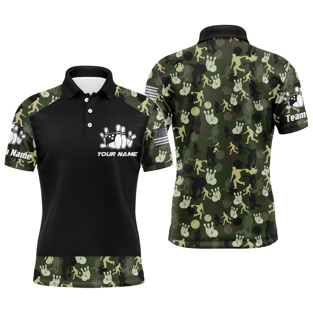 Men Polo Bowling Shirt Camo Balls And Pins Team Short Sleeves Men Bowlers Polo Shirt, Personalized Bowling Team Shirt Men Polo Bowling Shirt Camo Balls And Pins Team Short Sleeves Men Bowlers Polo Shirt, Personalized Bowling Team Shirt