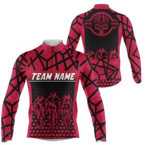 Men Team Cycling Jersey Customized Pink Biking…