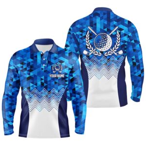 Men s Blue Geometric Golf Polo Shirts Custom Triangle Pattern Golf Shirts For Men Cool Golf Gifts Golf Polo Shirt Golf Shirts 2 eqffie.jpg