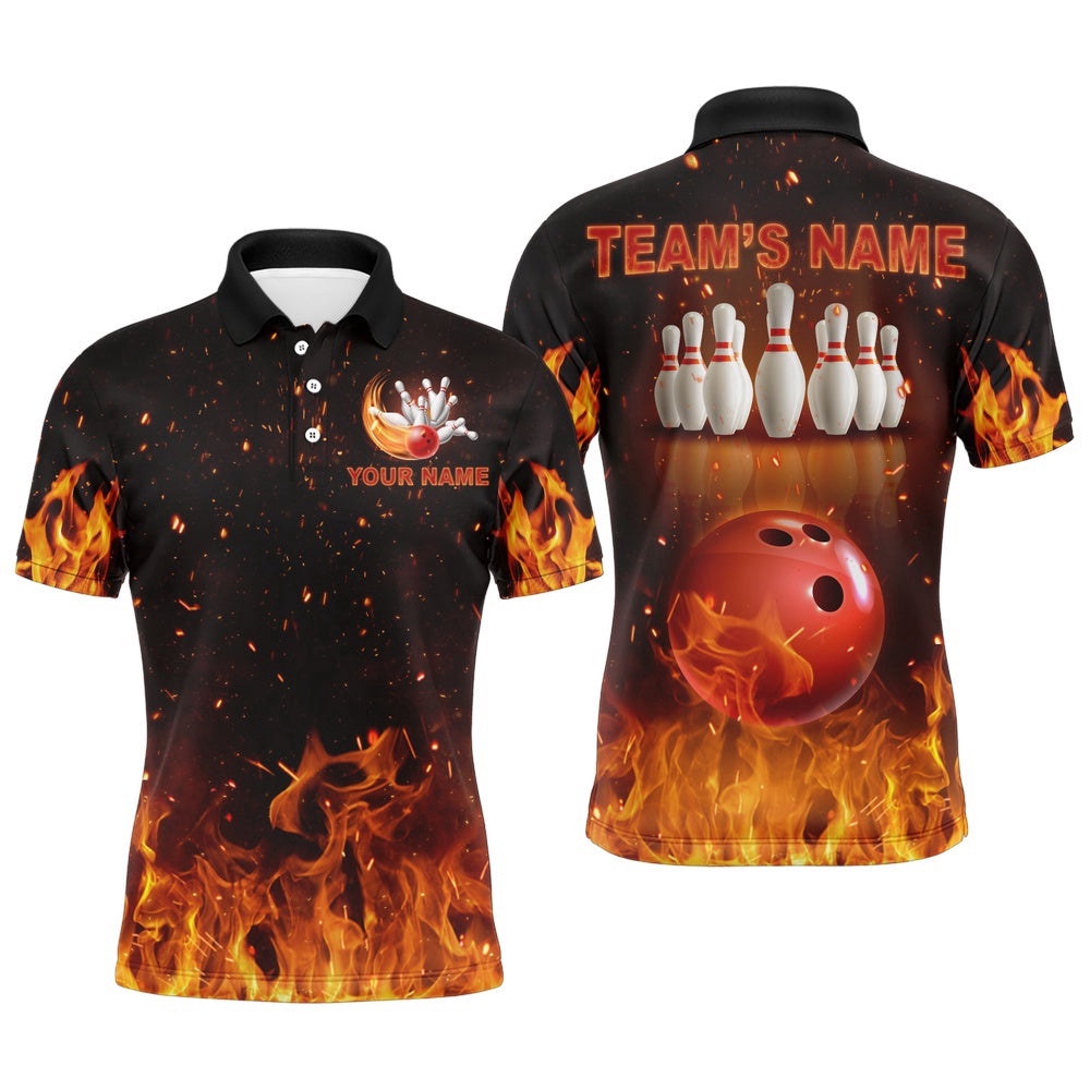 Men’s Bowling Team Shirt Flame Bowling Polo Shirt Custom Funny Bowling Polo Shirt, Personalized Bowling Team Shirt Men’s Bowling Team Shirt Flame Bowling Polo Shirt Custom Funny Bowling Polo Shirt, Personalized Bowling Team Shirt