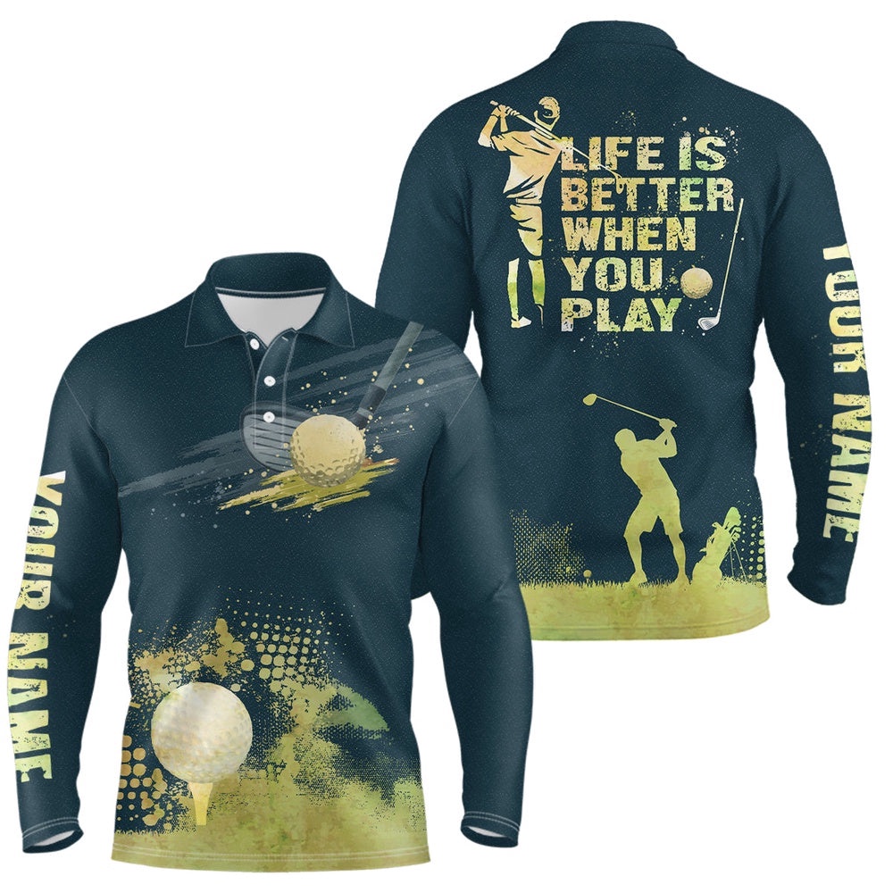 Men’s Golf Artistic Wet Paint Polo Shirt, Personalized Dark Green Golf Shirts For Men’s Golfing Gifts, Golf Polo Shirt, Golf Shirts Men’s Golf Artistic Wet Paint Polo Shirt, Personalized Dark Green Golf Shirts For Men’s Golfing Gifts, Golf Polo Shirt, Golf Shirts