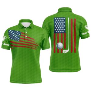 Men’s Golf Polo Shirt American Flag Patriotic…
