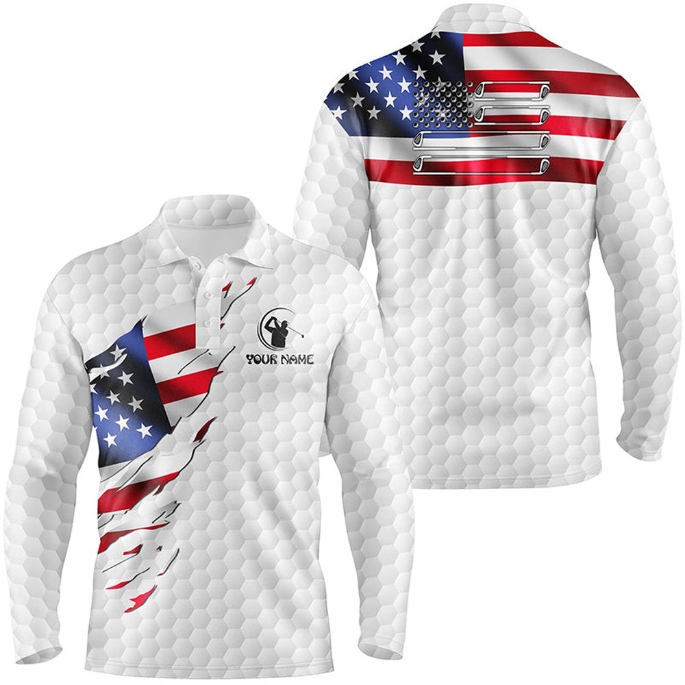 Men’s Golf Polo Shirt Custom American Flag White Golf Ball Skin Patriotic Golf Shirt For Men’s, Golf Polo Shirt, Golf Shirts Men’s Golf Polo Shirt Custom American Flag White Golf Ball Skin Patriotic Golf Shirt For Men’s, Golf Polo Shirt, Golf Shirts