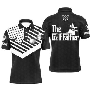 Men’s Golf Polo Shirt Custom Black White…
