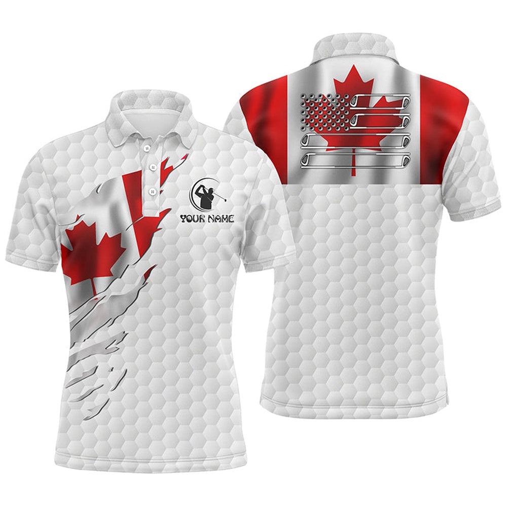 Men’s Golf Polo Shirt Custom Canadian Flag White Golf Ball Skin Patriotic Golf Shirt For Men’s, Golf Polo Shirt, Golf Shirts Men’s Golf Polo Shirt Custom Canadian Flag White Golf Ball Skin Patriotic Golf Shirt For Men’s, Golf Polo Shirt, Golf Shirts