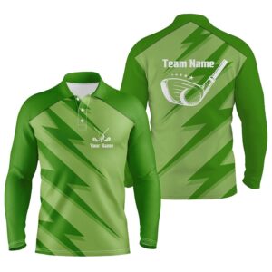 Men s Golf Polo Shirt Green Lightning Custom Name And Team Name Golf Shirt Golf Polo Shirt Golf Shirts 2 ocundq.jpg