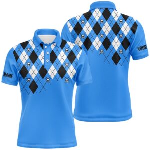 Men’s Golf Polo Shirt Plus Size Blue…