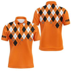 Men’s Golf Polo Shirt Plus Size Orange…