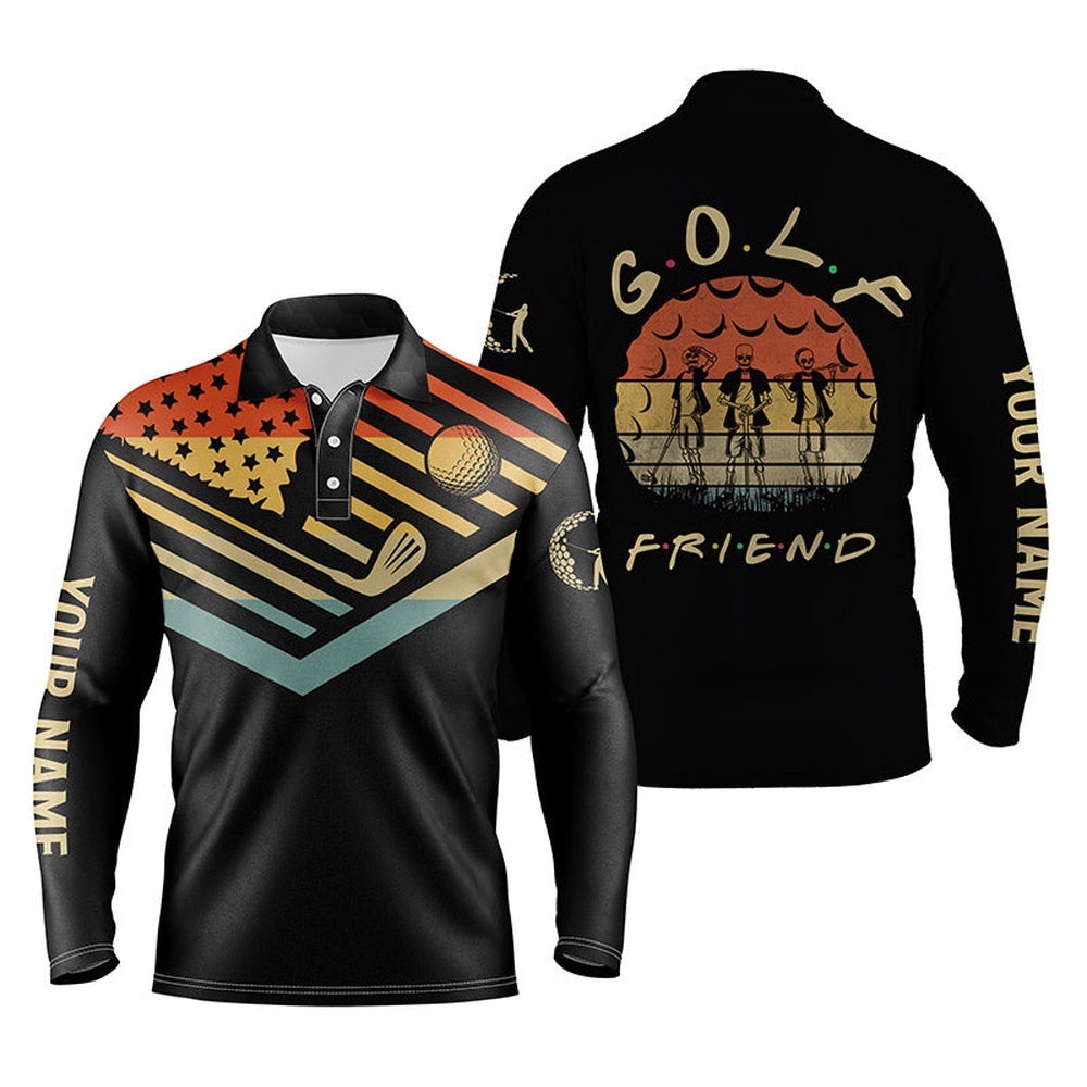 Men’s Golf Polo Shirt Vintage American Flag Golf Friends Skull Custom Name Golf Gifts For Men, Golf Polo Shirt, Golf Shirts Men’s Golf Polo Shirt Vintage American Flag Golf Friends Skull Custom Name Golf Gifts For Men, Golf Polo Shirt, Golf Shirts