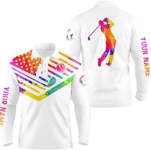 Men s Golf Polo Shirt Watercolor American Flag Th July Custom Name Patriotic White Golf Shirt Golf Polo Shirt Golf Shirts 2 b5ekxa.jpg