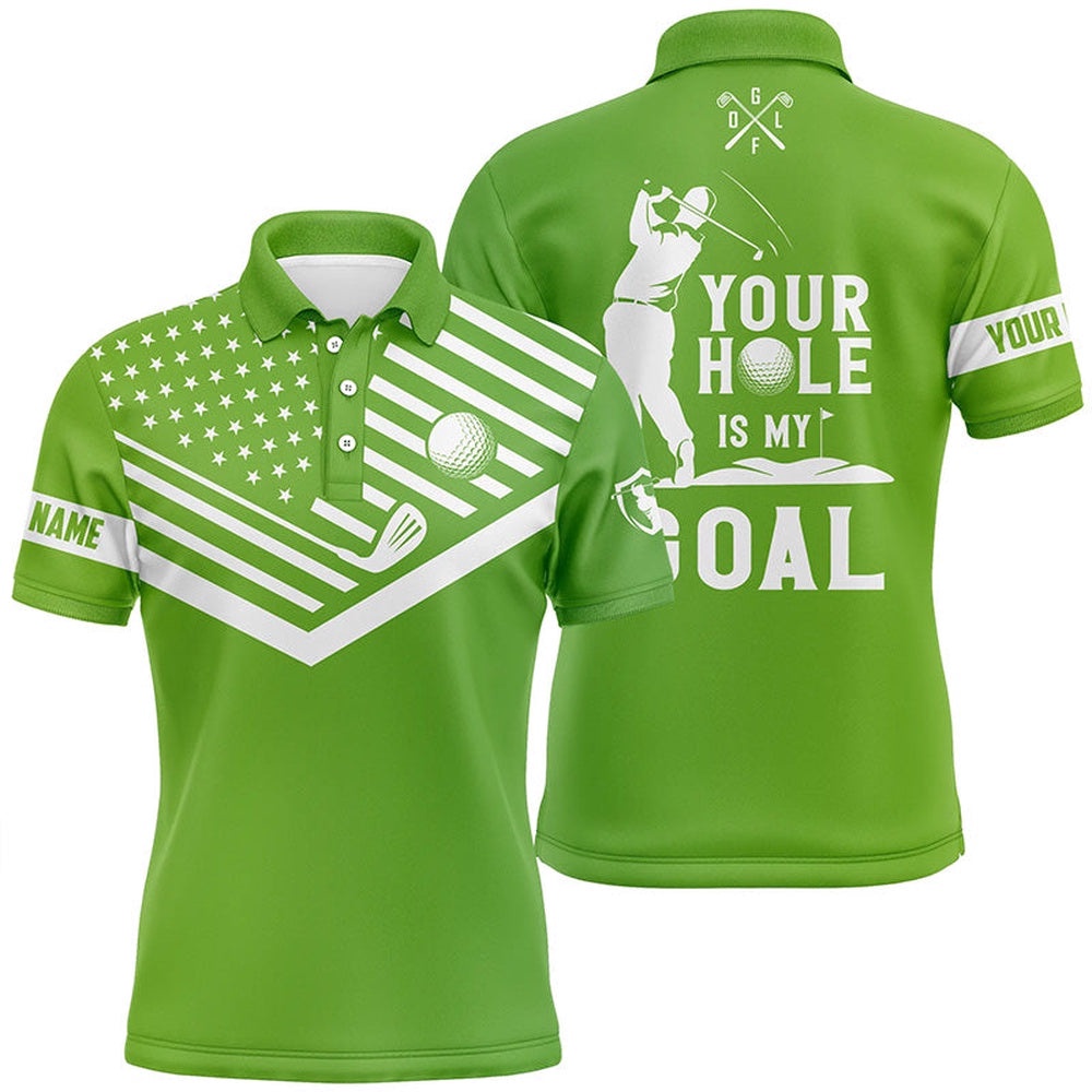 Men’s Golf Polo Shirt White American Flag Custom Your Hole Is My Goal Funny Golf Team Shirt Green, Golf Polo Shirt, Golf Shirts Men’s Golf Polo Shirt White American Flag Custom Your Hole Is My Goal Funny Golf Team Shirt Green, Golf Polo Shirt, Golf Shirts