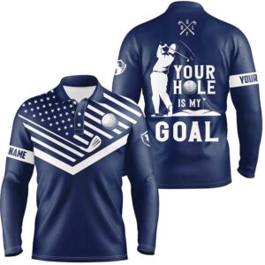 Men s Golf Polo Shirt White American Flag Custom Your Hole Is My Goal Funny Golf Team Shirt Navy Golf Polo Shirt Golf Shirts 2 rzbheq.jpg